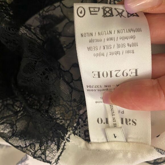 Sandro Paris 100% silk top, S - Picture 9 of 9